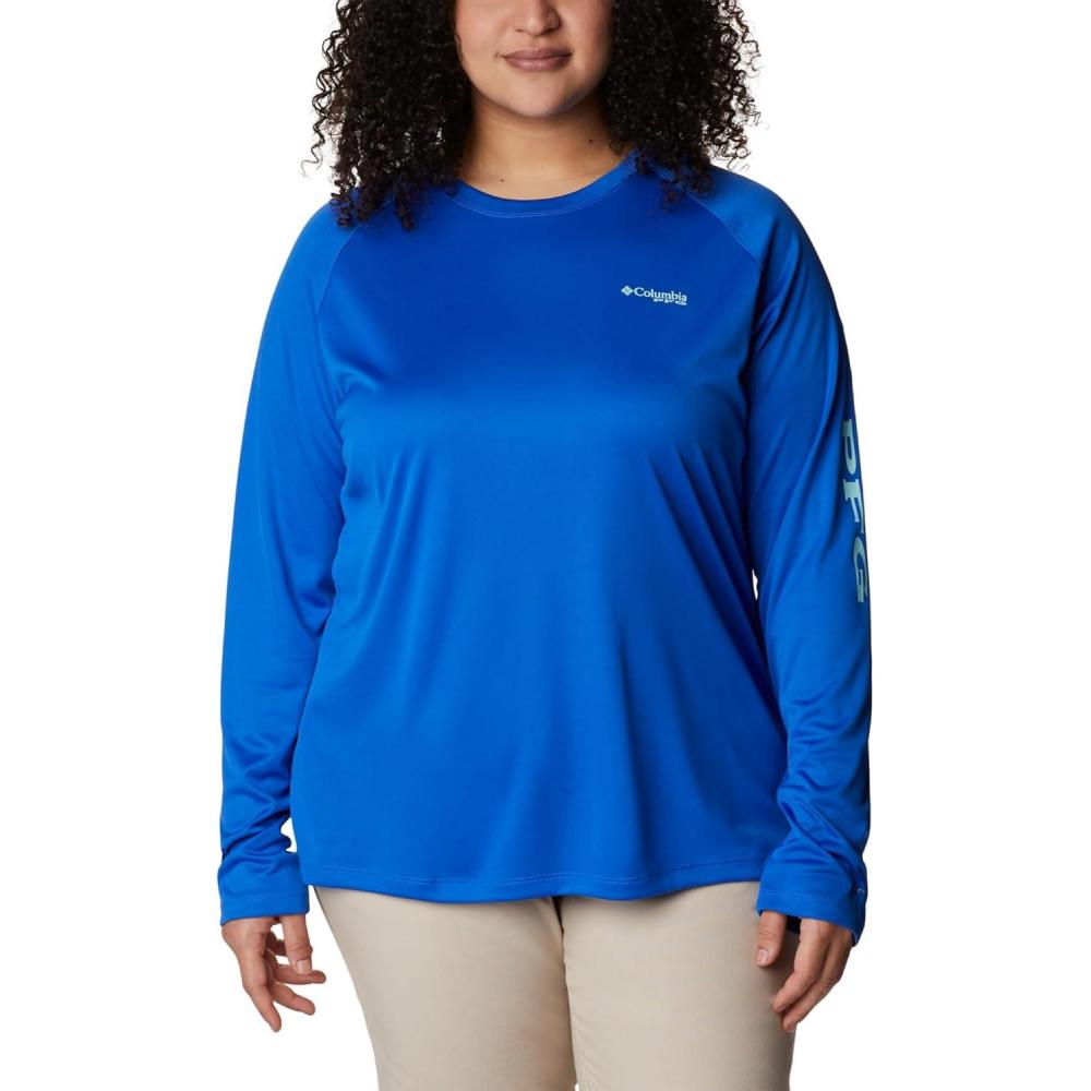 imageColumbia Womens Tidal Tee II Long Sleeve HoodieBlue MacawGulf Stream Logo