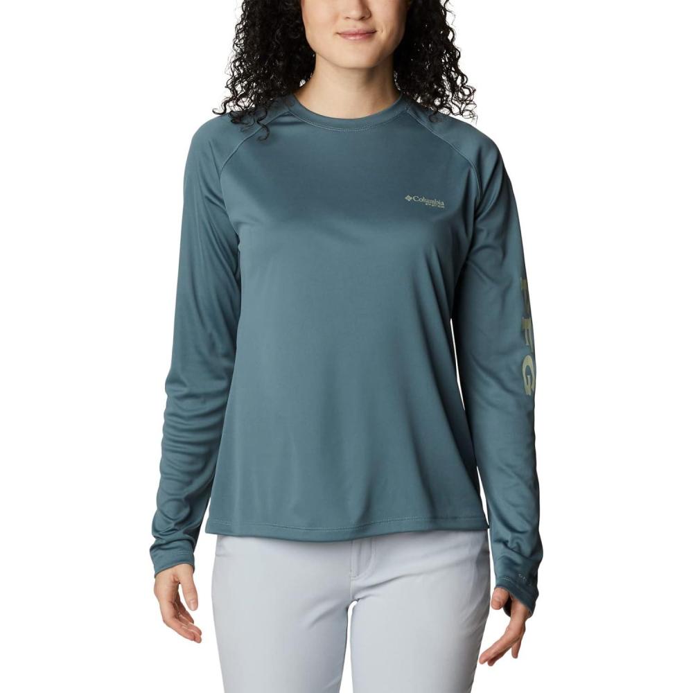 imageColumbia Womens Tidal Tee II Long Sleeve HoodieMetalSafari Logo