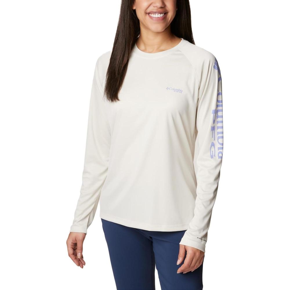 imageColumbia Womens Tidal Tee II Long Sleeve HoodieStoneFairytale Logo