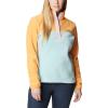 Columbia Womens Benton Springs Half Snap II Pull Over Fleece Jacket, Dark Stone/Canoe/Vintage Blue, 3X(Aqua Haze/Sunset Peach/Dusty Pink)