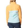 Columbia Womens Benton Springs Half Snap II Pull Over Fleece Jacket, Dark Stone/Canoe/Vintage Blue, 3X(Aqua Haze/Sunset Peach/Dusty Pink)