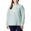Columbia Womens Benton Springs Half Snap II Pull Over Fleece Jacket, Dark Stone/Canoe/Vintage Blue, 3X(Aqua Tone/Light Lime)