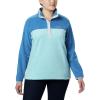 Columbia Womens Benton Springs Half Snap II Pull Over Fleece Jacket, Dark Stone/Canoe/Vintage Blue, 3X(Aquatint/Dark Pool)