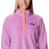 Columbia Womens Benton Springs Half Snap II Pull Over Fleece Jacket, Dark Stone/Canoe/Vintage Blue, 3X(Blossom Pink/Salmon)