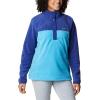 Columbia Womens Benton Springs Half Snap II Pull Over Fleece Jacket, Dark Stone/Canoe/Vintage Blue, 3X(Blue Chill/Dark Sapphire)