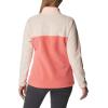 Columbia Womens Benton Springs Half Snap II Pull Over Fleece Jacket, Dark Stone/Canoe/Vintage Blue, 3X(Blush Pink/Peach Blossom)
