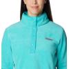 Columbia Womens Benton Springs Half Snap II Pull Over Fleece Jacket, Dark Stone/Canoe/Vintage Blue, 3X(Bright Aqua)
