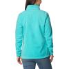 Columbia Womens Benton Springs Half Snap II Pull Over Fleece Jacket, Dark Stone/Canoe/Vintage Blue, 3X(Bright Aqua)