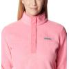 Columbia Womens Benton Springs Half Snap II Pull Over Fleece Jacket, Dark Stone/Canoe/Vintage Blue, 3X(Camellia Rose)