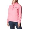 Columbia Womens Benton Springs Half Snap II Pull Over Fleece Jacket, Dark Stone/Canoe/Vintage Blue, 3X(Camellia Rose)