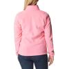 Columbia Womens Benton Springs Half Snap II Pull Over Fleece Jacket, Dark Stone/Canoe/Vintage Blue, 3X(Camellia Rose)