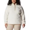 Columbia Womens Benton Springs Half Snap II Pull Over Fleece Jacket, Dark Stone/Canoe/Vintage Blue, 3X(Chalk/Ancient Fossil)