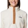 Columbia Womens Benton Springs Half Snap II Pull Over Fleece Jacket, Dark Stone/Canoe/Vintage Blue, 3X(Chalk/Camel Brown)