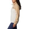 Columbia Womens Benton Springs Half Snap II Pull Over Fleece Jacket, Dark Stone/Canoe/Vintage Blue, 3X(Chalk/Canoe)