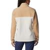 Columbia Womens Benton Springs Half Snap II Pull Over Fleece Jacket, Dark Stone/Canoe/Vintage Blue, 3X(Chalk/Canoe)
