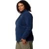 Columbia Womens Benton Springs Half Snap II Pull Over Fleece Jacket, Dark Stone/Canoe/Vintage Blue, 3X(Collegiate Navy)