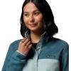 Columbia Womens Benton Springs Half Snap II Pull Over Fleece Jacket, Dark Stone/Canoe/Vintage Blue, 3X(Crushed Blue/Everblue)