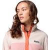 Columbia Womens Benton Springs Half Snap II Pull Over Fleece Jacket, Dark Stone/Canoe/Vintage Blue, 3X(Eraser Pink/Dark Stone/Tuscan)