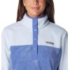 Columbia Womens Benton Springs Half Snap II Pull Over Fleece Jacket, Dark Stone/Canoe/Vintage Blue, 3X(Eve/Whisper)
