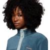 Columbia Womens Benton Springs Half Snap II Pull Over Fleece Jacket, Dark Stone/Canoe/Vintage Blue, 3X(Everblue/Crushed Blue)