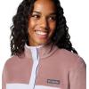 Columbia Womens Benton Springs Half Snap II Pull Over Fleece Jacket, Dark Stone/Canoe/Vintage Blue, 3X(Fig/Snowdrift)