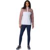 Columbia Womens Benton Springs Half Snap II Pull Over Fleece Jacket, Dark Stone/Canoe/Vintage Blue, 3X(Fig/Snowdrift)