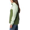 Columbia Womens Benton Springs Half Snap II Pull Over Fleece Jacket, Dark Stone/Canoe/Vintage Blue, 3X(Green)
