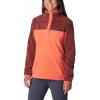 Columbia Womens Benton Springs Half Snap II Pull Over Fleece Jacket, Dark Stone/Canoe/Vintage Blue, 3X(Juicy/Spice)