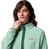 Columbia Womens Benton Springs Half Snap II Pull Over Fleece Jacket, Dark Stone/Canoe/Vintage Blue, 3X(New Mint/Rain Forest)