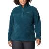 Columbia Womens Benton Springs Half Snap II Pull Over Fleece Jacket, Dark Stone/Canoe/Vintage Blue, 3X(Night Wave)