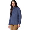 Columbia Womens Benton Springs Half Snap II Pull Over Fleece Jacket, Dark Stone/Canoe/Vintage Blue, 3X(Nocturnal)