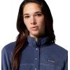 Columbia Womens Benton Springs Half Snap II Pull Over Fleece Jacket, Dark Stone/Canoe/Vintage Blue, 3X(Nocturnal)