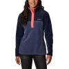 Columbia Womens Benton Springs Half Snap II Pull Over Fleece Jacket, Dark Stone/Canoe/Vintage Blue, 3X(Nocturnal/Dark Nocturnal)