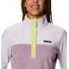 Columbia Womens Benton Springs Half Snap II Pull Over Fleece Jacket, Dark Stone/Canoe/Vintage Blue, 3X(Pale Lilac/Winter Mauve)