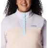 Columbia Womens Benton Springs Half Snap II Pull Over Fleece Jacket, Dark Stone/Canoe/Vintage Blue, 3X(Peach Blossom/Purple Tint/Spring Blue)