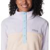Columbia Womens Benton Springs Half Snap II Pull Over Fleece Jacket, Dark Stone/Canoe/Vintage Blue, 3X(Peach Blossom/Purple Tint/Spring Blue)