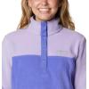 Columbia Womens Benton Springs Half Snap II Pull Over Fleece Jacket, Dark Stone/Canoe/Vintage Blue, 3X(Purple Lotus/Frosted Purple)