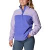 Columbia Womens Benton Springs Half Snap II Pull Over Fleece Jacket, Dark Stone/Canoe/Vintage Blue, 3X(Purple Lotus/Frosted Purple)