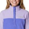 Columbia Womens Benton Springs Half Snap II Pull Over Fleece Jacket, Dark Stone/Canoe/Vintage Blue, 3X(Purple Lotus/Frosted Purple)