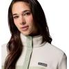Columbia Womens Benton Springs Half Snap II Pull Over Fleece Jacket, Dark Stone/Canoe/Vintage Blue, 3X(Safari/Dark Stone)