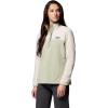 Columbia Womens Benton Springs Half Snap II Pull Over Fleece Jacket, Dark Stone/Canoe/Vintage Blue, 3X(Safari/Dark Stone)
