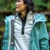 Columbia Womens Benton Springs Half Snap II Pull Over Fleece Jacket, Dark Stone/Canoe/Vintage Blue, 3X(Sea Salt/Black)