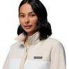 Columbia Womens Benton Springs Half Snap II Pull Over Fleece Jacket, Dark Stone/Canoe/Vintage Blue, 3X(Sea Salt/Dark Stone)