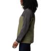 Columbia Womens Benton Springs Half Snap II Pull Over Fleece Jacket, Dark Stone/Canoe/Vintage Blue, 3X(Shark/Stone Green)