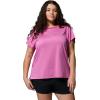 Columbia Women’s Bluevista Hill Short Sleeve Crew(Fuchsia Heather)