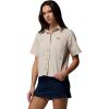 Columbia Women’s Brea Falls Woven Short Sleeve(Dark Stone)