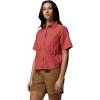 Columbia Women’s Brea Falls Woven Short Sleeve(Washed Red)