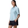 Columbia Women’s PFG Castback Woven Short Sleeve(Marine Light)