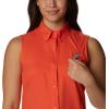 Columbia Women’s PFG Tamiami Sleeveless Shirt(Corange)