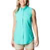 Columbia Women’s PFG Tamiami Sleeveless Shirt(Electric Turquoise)